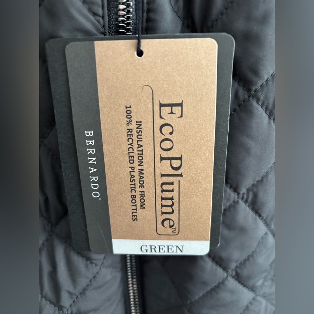 Bernardo Women's Environmentally-Conscious Titan-Grey-Black Quilted Swing Jacket - Picture 10 of 11